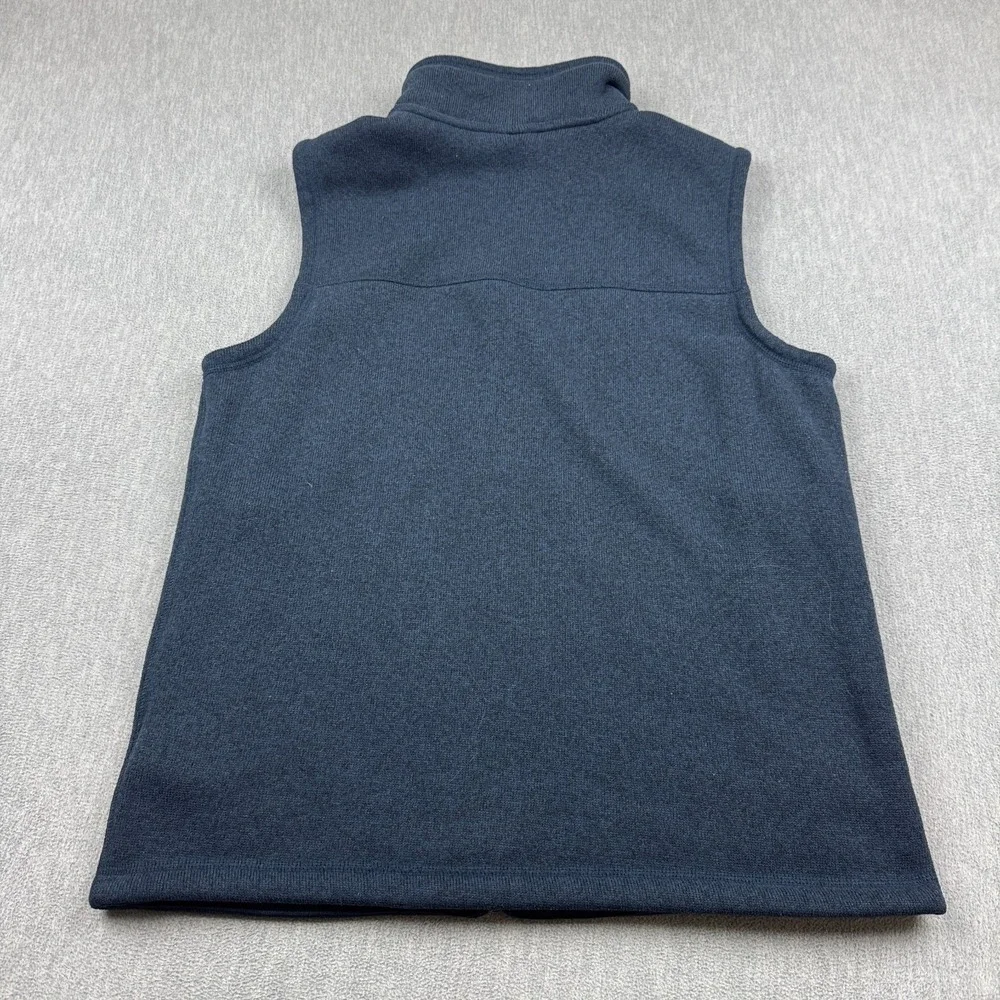 The North Face Sweater Vest Men Medium Blue Fleece Full Zip Outdoors Hiking Logo